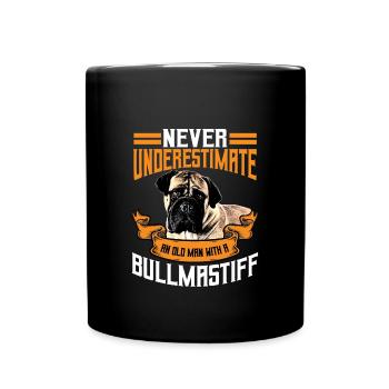 Bullmastiff Geschenk Männer - Tasse einfarbig - Schwarz - Vorne