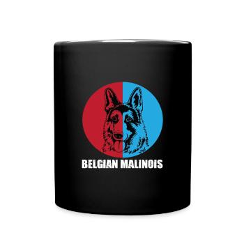 Belgischer Malinois - Tasse einfarbig - Schwarz - Vorne