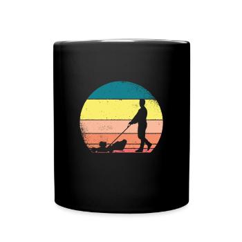 Rasenmähen - Tasse einfarbig - Schwarz - Vorne