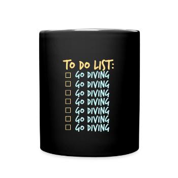 Plongée - Mug uni - noir - Devant