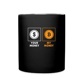 Bitcoin - Tasse einfarbig - Schwarz - Vorne