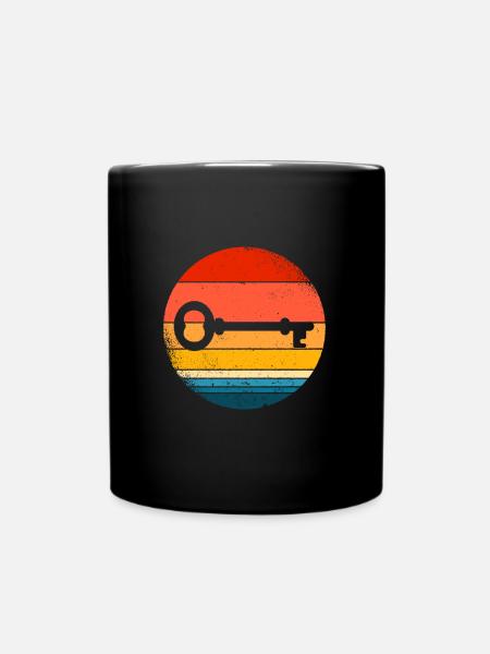 Schlüssel - Tasse einfarbig - Schwarz
