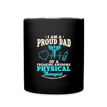 Papa d’un kiné - Mug uni - noir - Devant