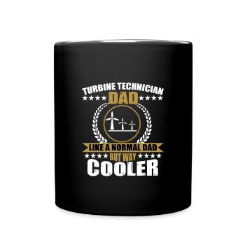Turbine technician Papa - Full Colour Mug - black - Front