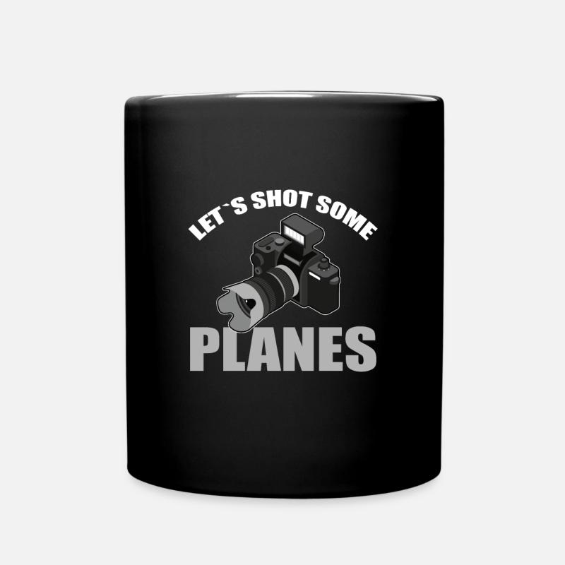 Planespotting Geschenk - Tasse einfarbig - Schwarz