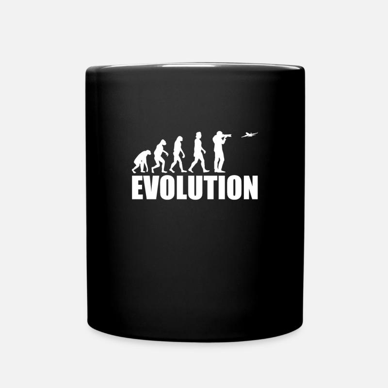 Planespotting Geschenk Evolution - Tasse einfarbig - Schwarz