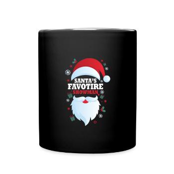 Noël forain cadeau - Mug uni - noir - Devant
