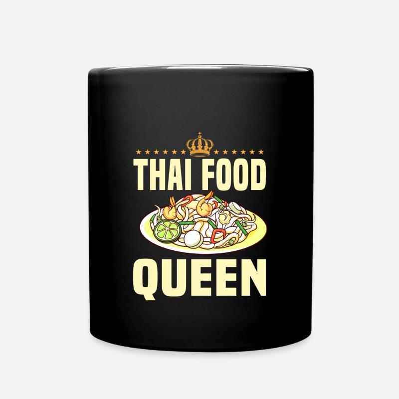 Thai Food Queen - Full Colour Mug - black