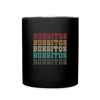 Burritos - Tasse einfarbig - Schwarz - Vorne