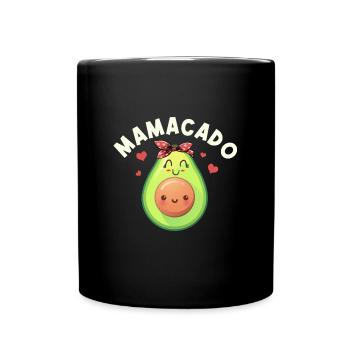 Avocado Mamacado Gift - Full Colour Mug - black - Front