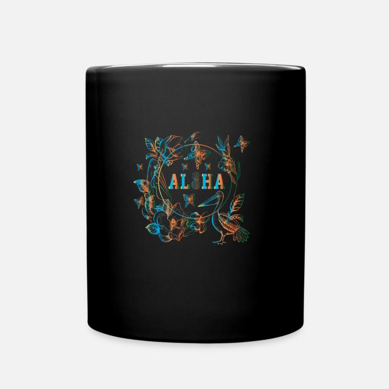 Aloha Geschenk - Tasse einfarbig - Schwarz