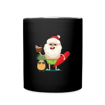 Hawaii Weihnachten T-Shirt - Tasse einfarbig - Schwarz - Vorne