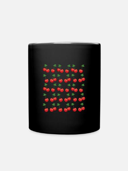 Cherries - Full Colour Mug - black