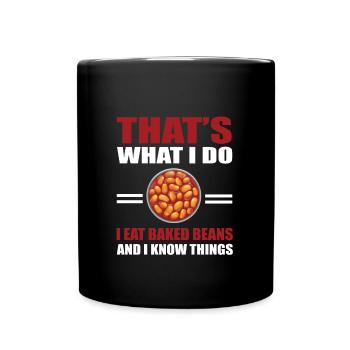 Baked Beans Geschenkidee - Tasse einfarbig - Schwarz - Vorne