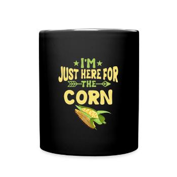 Funny Corn Gift - Full Colour Mug - black - Front