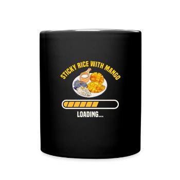 Klebreis Mit Mango Geschenk - Tasse einfarbig - Schwarz - Vorne
