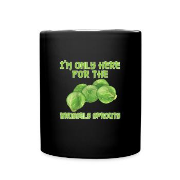 Funny Brussels sprouts gift - Full Colour Mug - black - Front