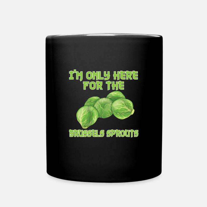 Lustiges Rosenkohl Geschenk - Tasse einfarbig - Schwarz