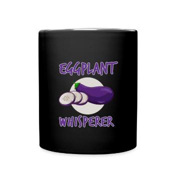 Aubergine Murmure Cadeau - Mug uni - noir - Devant