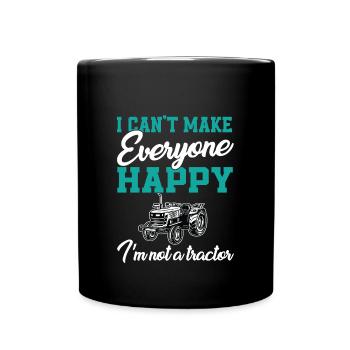 Tracteur - Mug uni - noir - Devant