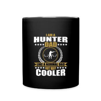 Chasseurs Papa Cadeau - Mug uni - noir - Devant