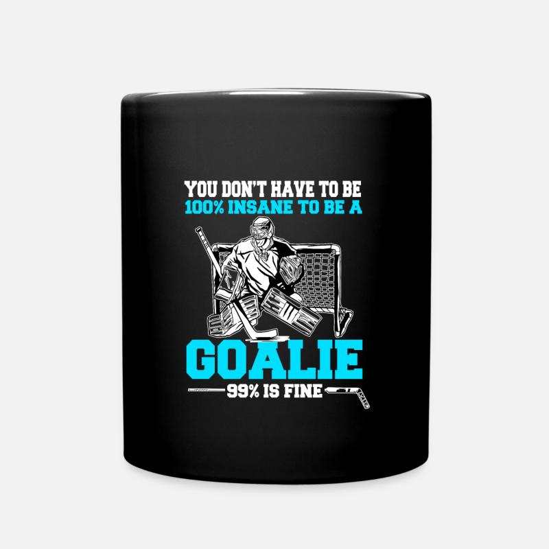 Eishockey Goalie - Tasse einfarbig - Schwarz