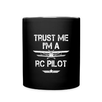 Avion RC - Mug uni - noir - Devant