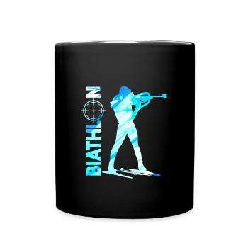 Biathlon - Mug uni - noir - Devant