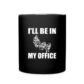 Dog Sled Gift - Full Colour Mug - black - Front