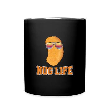 Chicken Nugget - Tasse einfarbig - Schwarz - Vorne