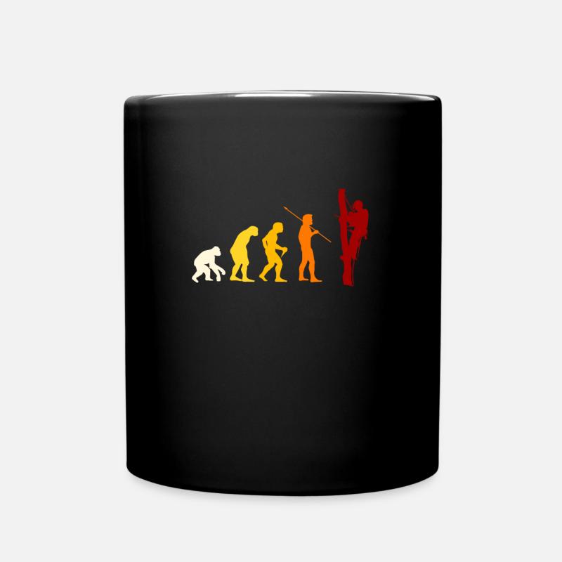 Baumpfleger Evolution - Tasse einfarbig - Schwarz