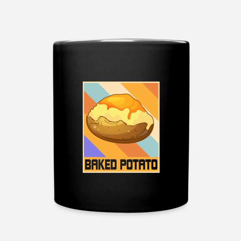 Baked potato - Full Colour Mug - black
