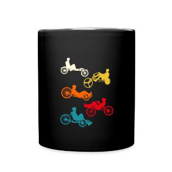 Liegerad Fahrrad - Tasse einfarbig - Schwarz - Vorne