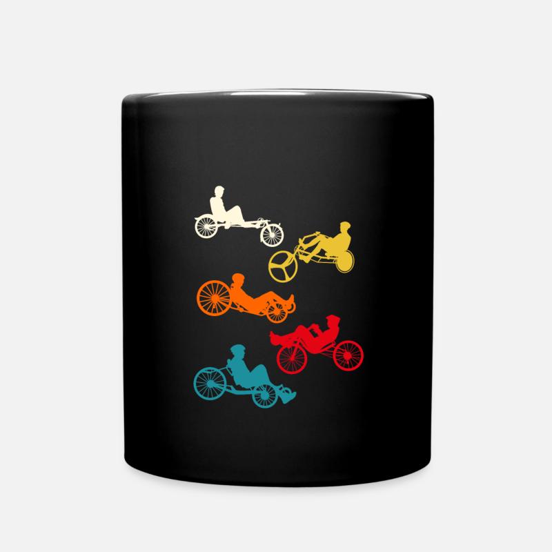 Liegerad Fahrrad - Tasse einfarbig - Schwarz