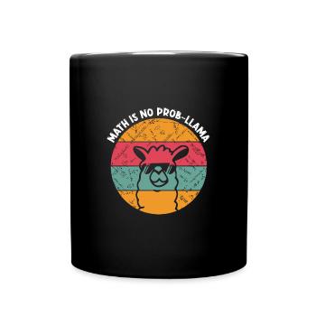 Mathe Lama Prob-Lama - Tasse einfarbig - Schwarz - Vorne