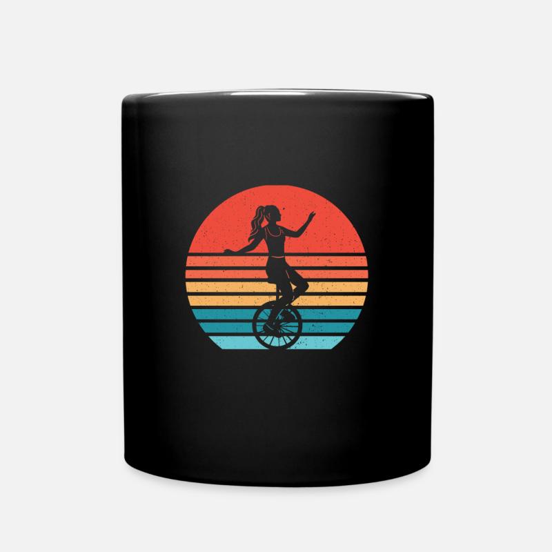 Einrad - Tasse einfarbig - Schwarz
