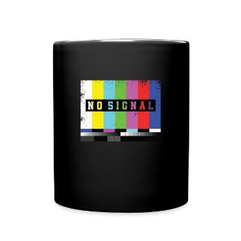 Image de test Aucun signal TV - Mug uni - noir - Devant