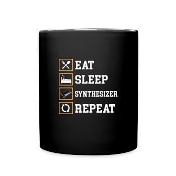 Synthesizer Music - Full Colour Mug - black - Front