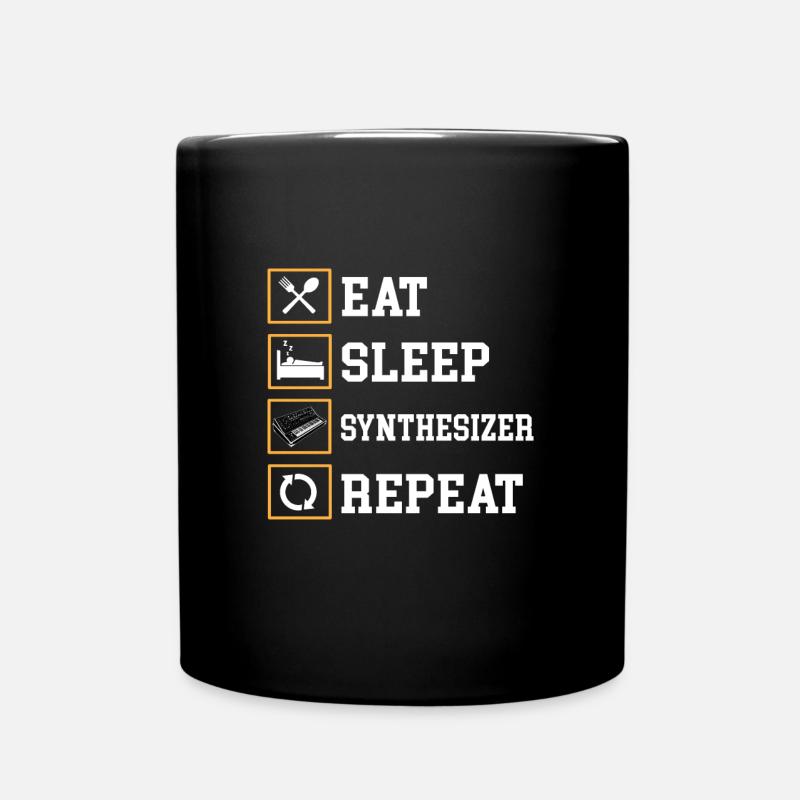 Synthesizer Musik - Tasse einfarbig - Schwarz