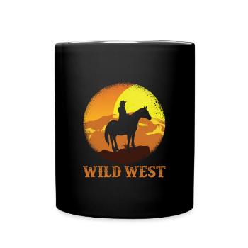Wild West Cowboy - Tasse einfarbig - Schwarz - Vorne