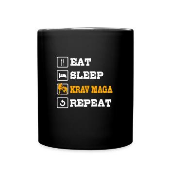 Krav Maga - Tasse einfarbig - Schwarz - Vorne