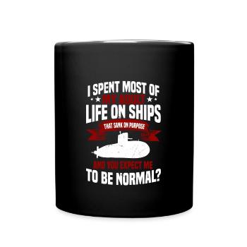 Drôle de cadeau sous-marin - Mug uni - noir - Devant