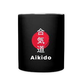 Aïkido - Mug uni - noir - Devant