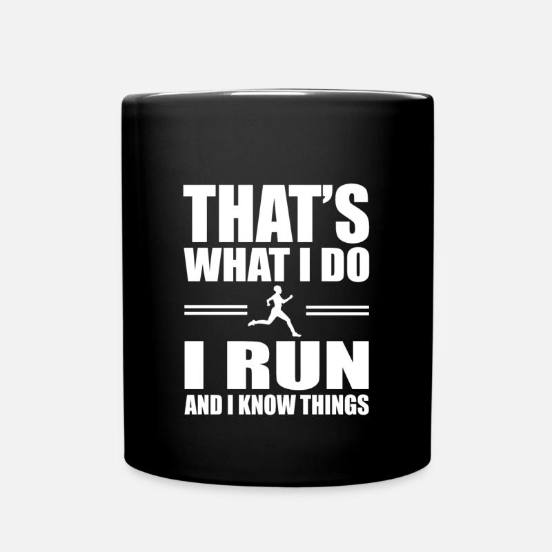 Lauf Läufer Laufen - Tasse einfarbig - Schwarz