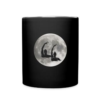 Synchronschwimmen - Tasse einfarbig - Schwarz - Vorne