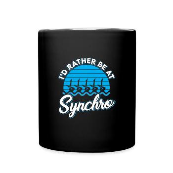 Synchronschwimmen - Tasse einfarbig - Schwarz - Vorne