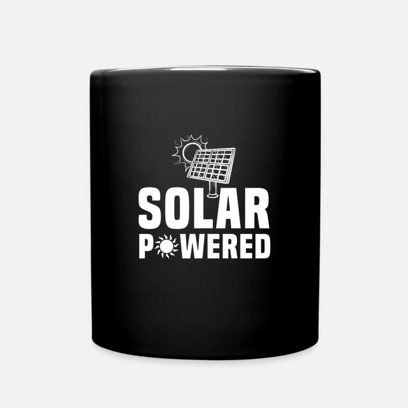 Solar Betrieben - Tasse einfarbig - Schwarz
