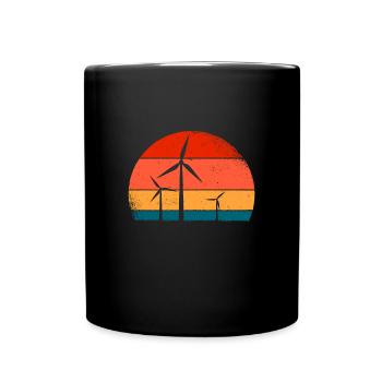 Wind turbine - Full Colour Mug - black - Front