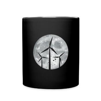Éolienne - Mug uni - noir - Devant