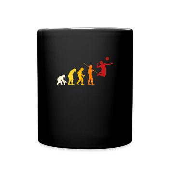 Volleyball Evolution Design - Tasse einfarbig - Schwarz - Vorne